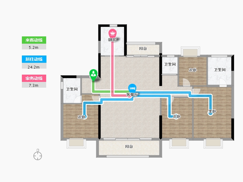 江西省-吉安市-安福碧桂园-155.12-户型库-动静线