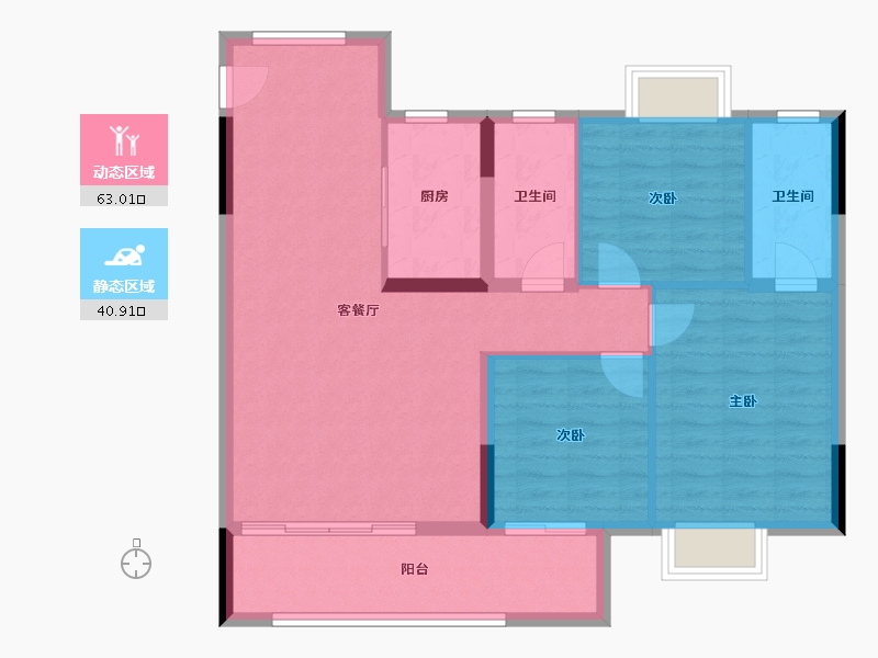 江西省-吉安市-安福碧桂园-94.20-户型库-动静分区