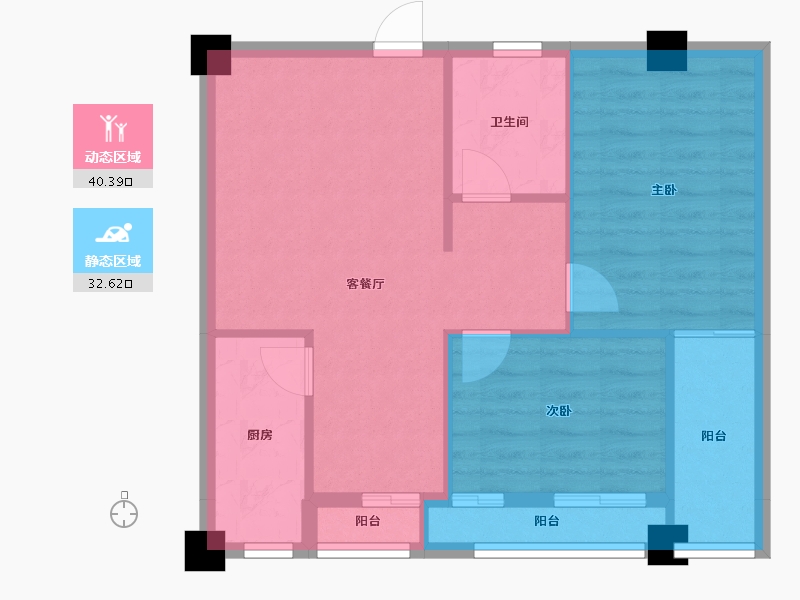 湖北省-宜昌市-鑫源人才公寓-65.54-户型库-动静分区