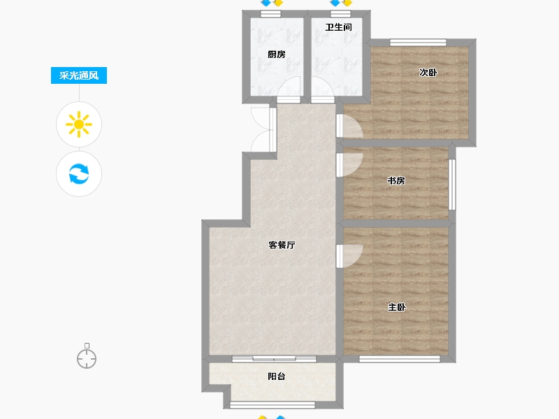 浙江省-衢州市-魁星里-80.51-户型库-采光通风