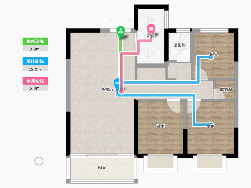 甘肃省-临夏回族自治州-兴华锦绣山水-73.21-户型库-动静线