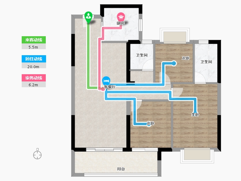 福建省-南平市-​建发玺悦-88.67-户型库-动静线