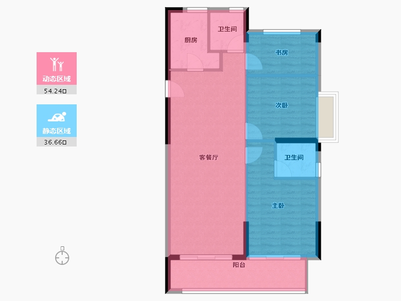 福建省-南平市-海翼文璟院-82.77-户型库-动静分区