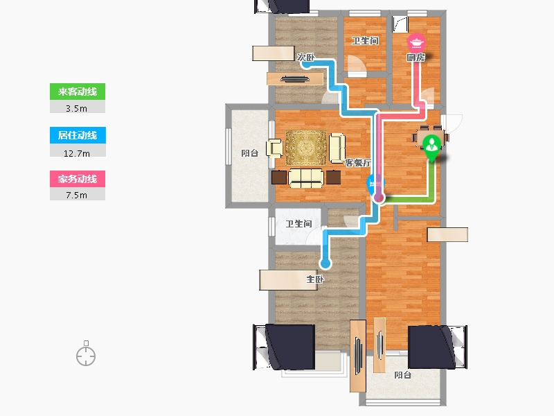 江苏省-淮安市-潮都望庄-93.72-户型库-动静线