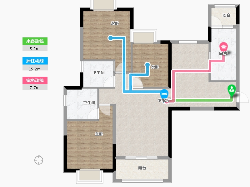 湖北省-宜昌市-恒大名都-103.30-户型库-动静线