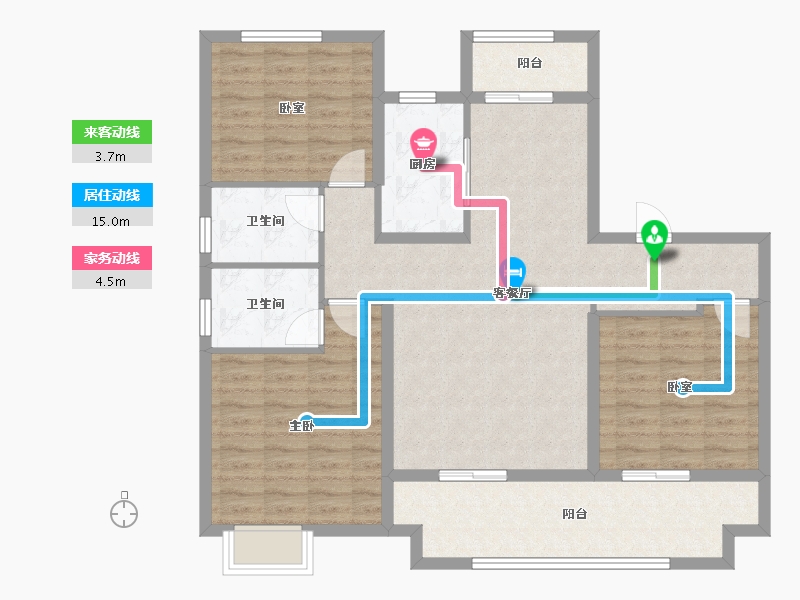 河南省-三门峡市-嵩基如意府-106.90-户型库-动静线