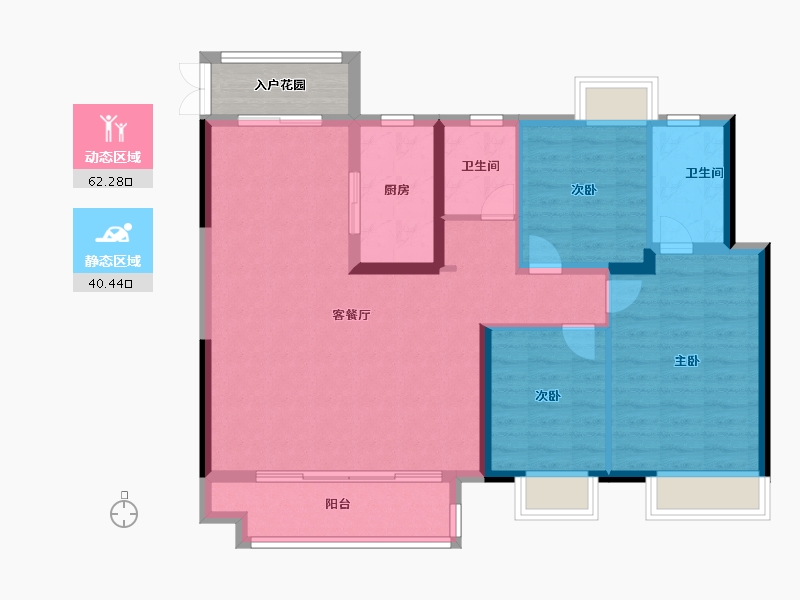 江西省-赣州市-美的·君兰半岛-96.80-户型库-动静分区