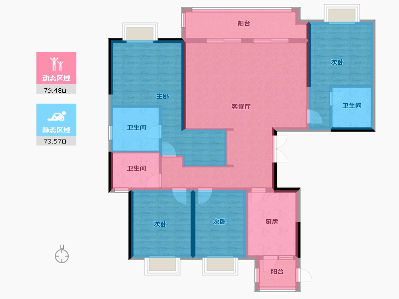 江西省-赣州市-富力现代城-137.60-户型库-动静分区