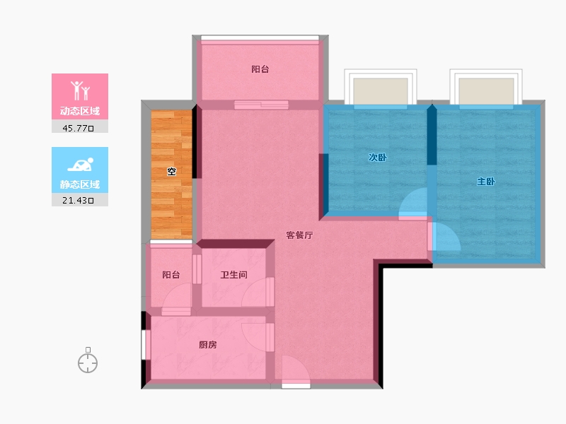 贵州省-铜仁市-优图宝润国际-62.40-户型库-动静分区