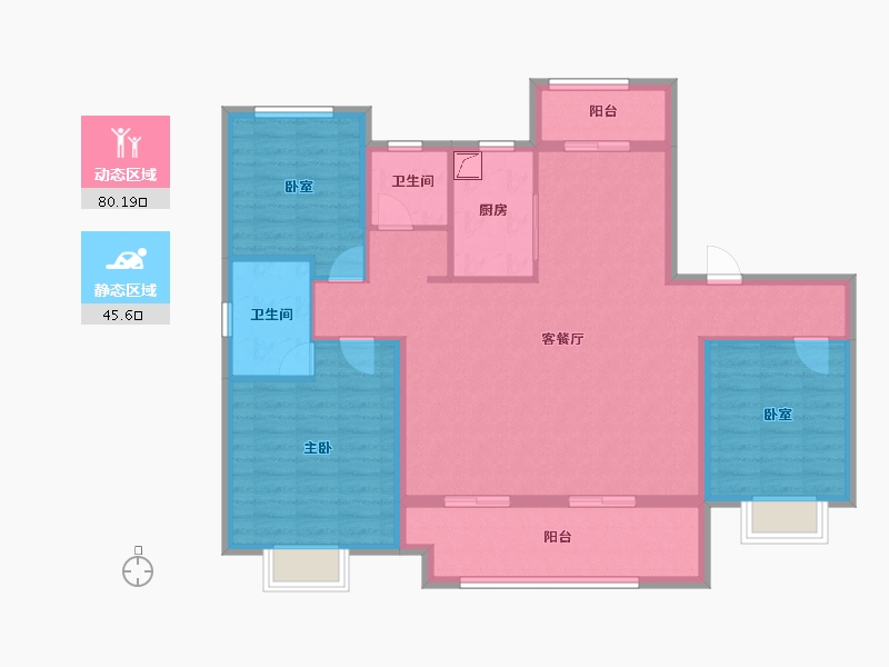 河南省-三门峡市-嵩基如意府-113.51-户型库-动静分区