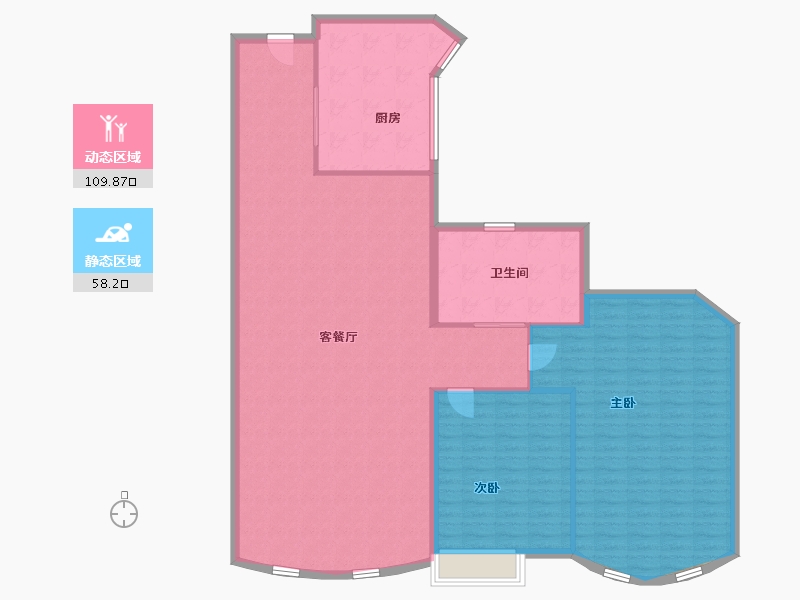 香港特别行政区-屯门区-屯門-158.00-户型库-动静分区