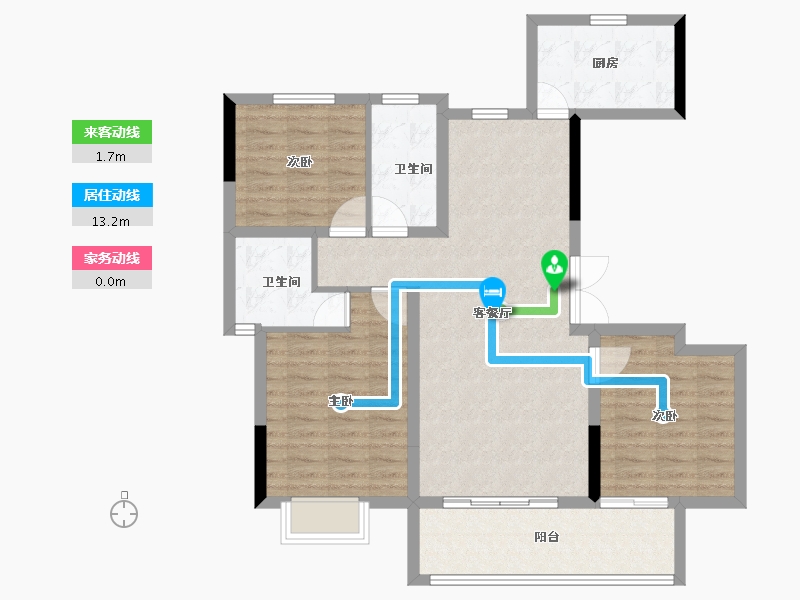 江西省-赣州市-红旗大道首府-94.40-户型库-动静线