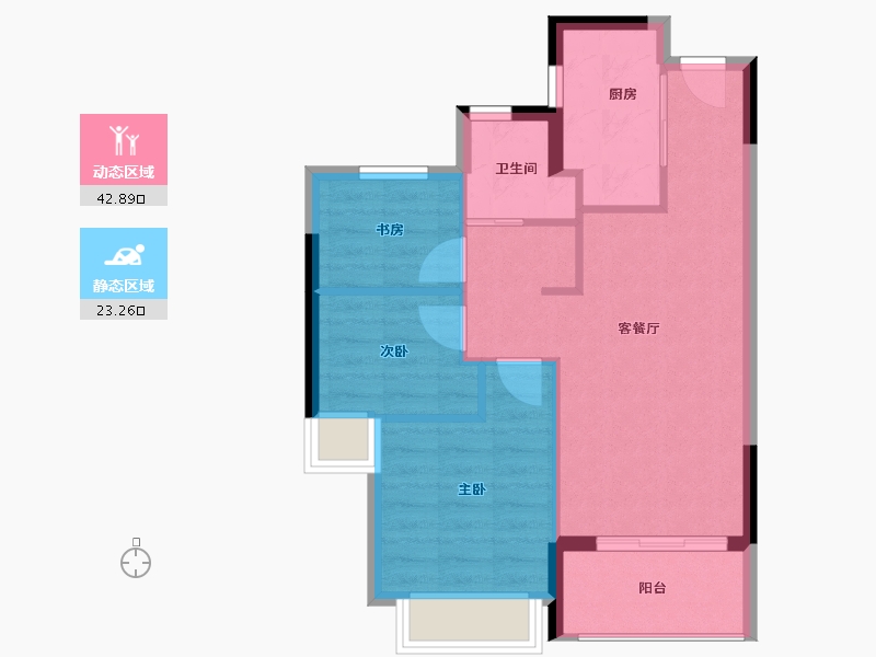 福建省-南平市-海翼文璟院-59.48-户型库-动静分区