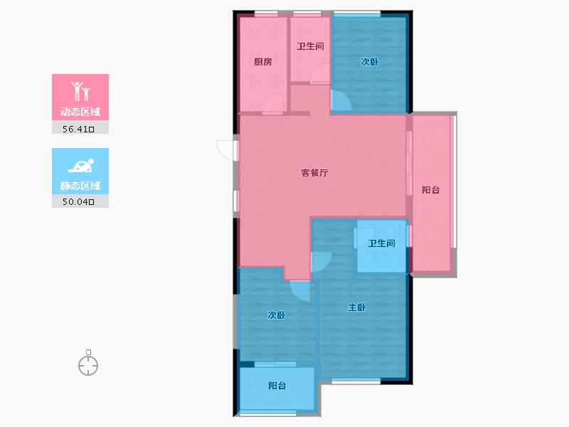 福建省-南平市-建瓯宏林世纪城-96.77-户型库-动静分区