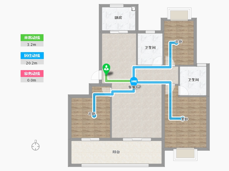 湖北省-黄冈市-长安世纪城-103.20-户型库-动静线