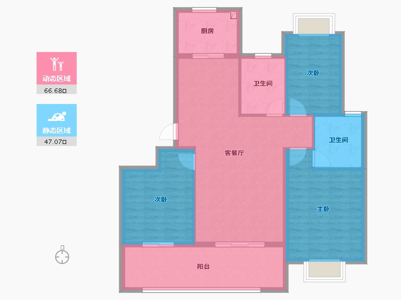 湖北省-黄冈市-长安世纪城-103.20-户型库-动静分区