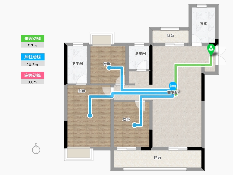 湖北省-宜昌市-弘洋·新都汇-99.90-户型库-动静线