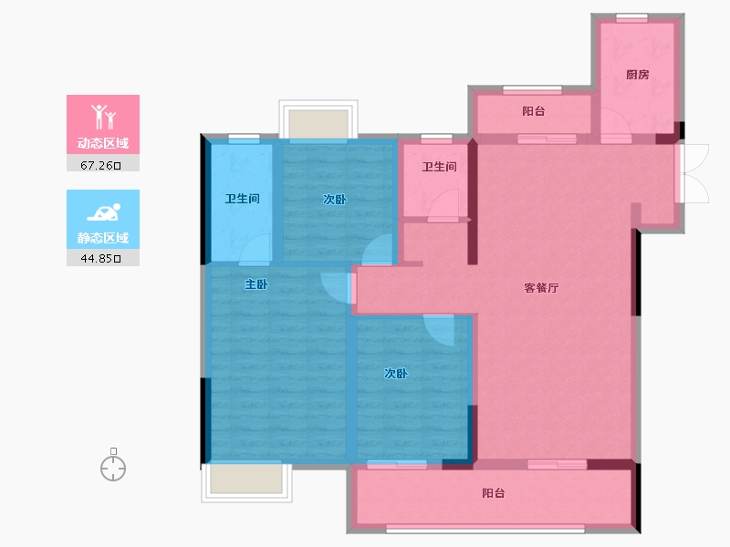 湖北省-宜昌市-弘洋·新都汇-99.90-户型库-动静分区