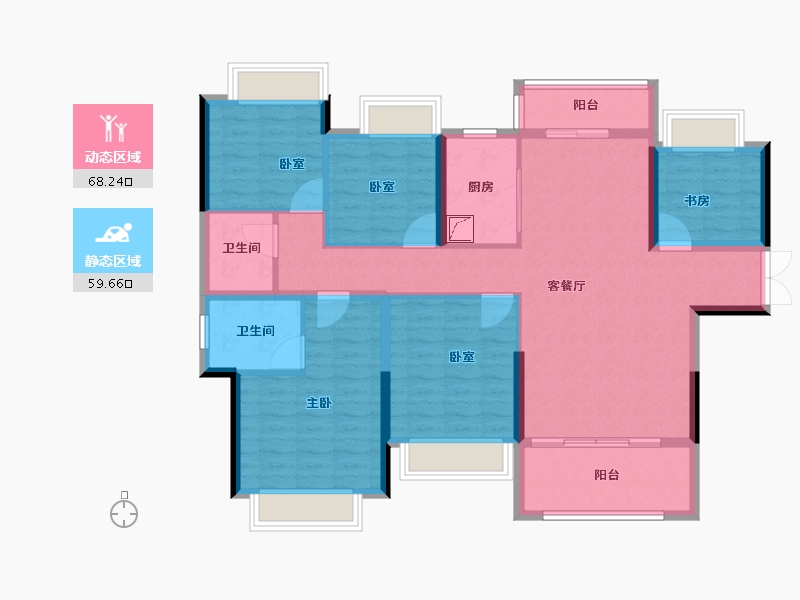 江西省-赣州市-毅德·融城-114.40-户型库-动静分区