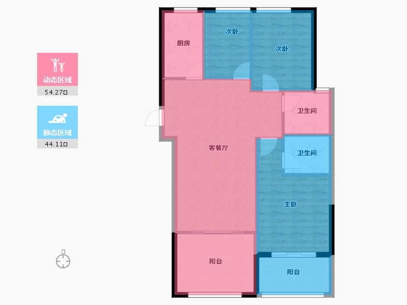 福建省-南平市-建瓯宏林世纪城-89.77-户型库-动静分区