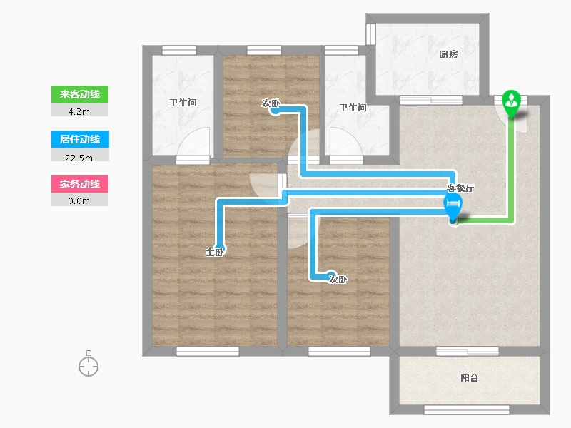 内蒙古自治区-呼和浩特市-城中九著-83.20-户型库-动静线