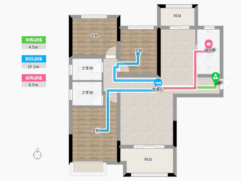 湖北省-宜昌市-公园大观-95.37-户型库-动静线