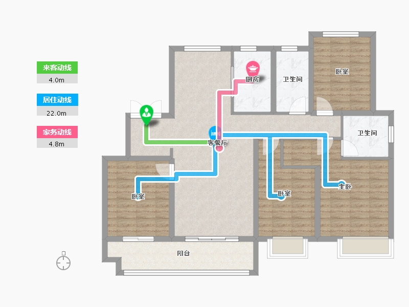 安徽省-蚌埠市-山水文园-115.25-户型库-动静线