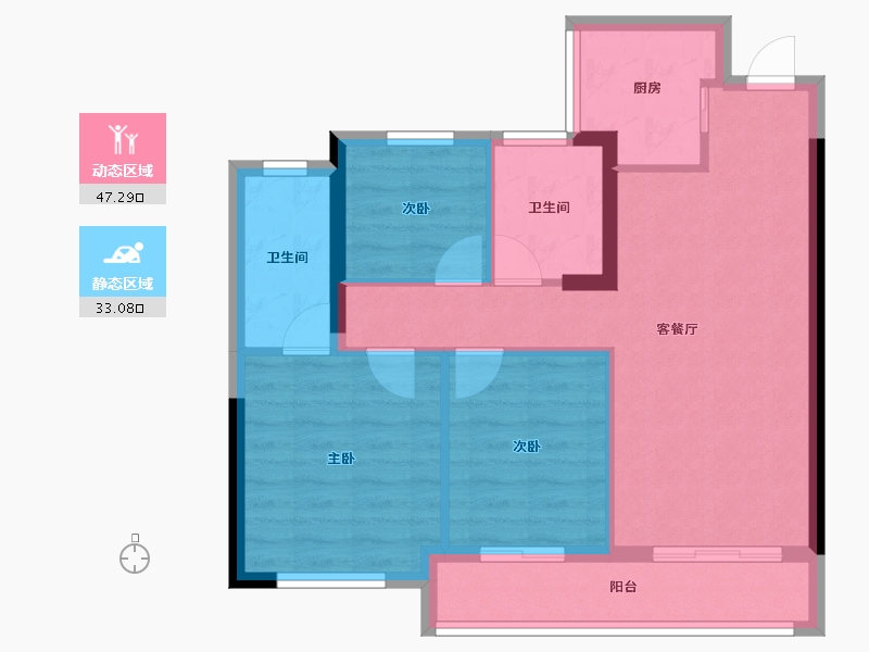 福建省-南平市-瓯龙壹号院-71.67-户型库-动静分区