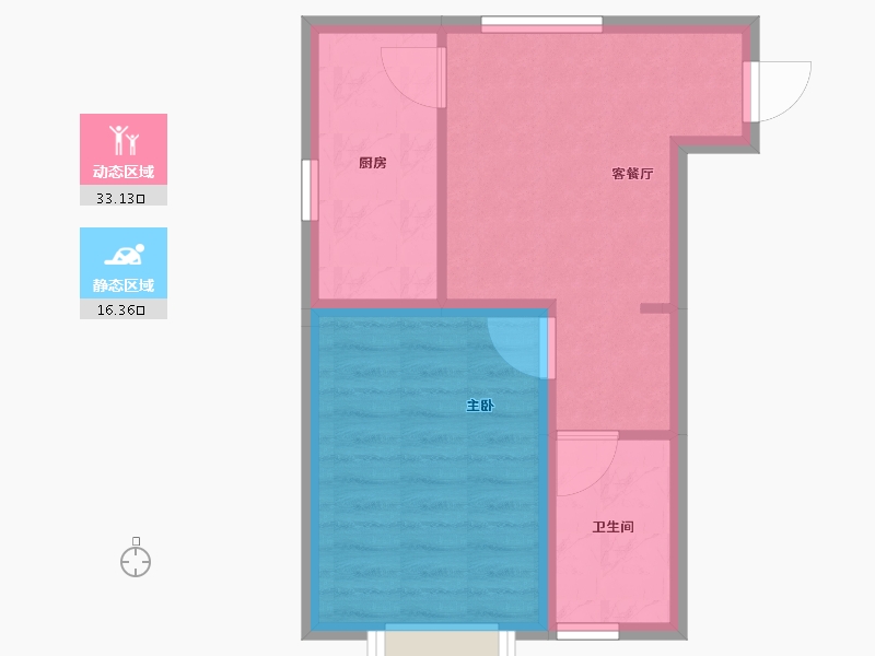 内蒙古自治区-呼和浩特市-城中九著-43.90-户型库-动静分区