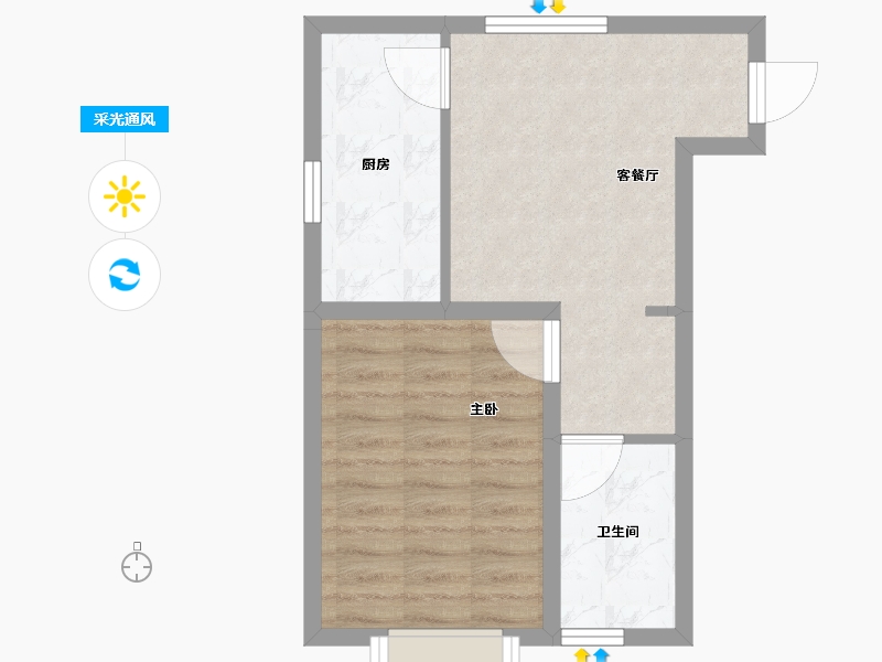 内蒙古自治区-呼和浩特市-城中九著-43.90-户型库-采光通风