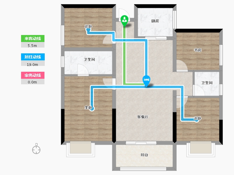 湖北省-宜昌市-公园大观-93.57-户型库-动静线