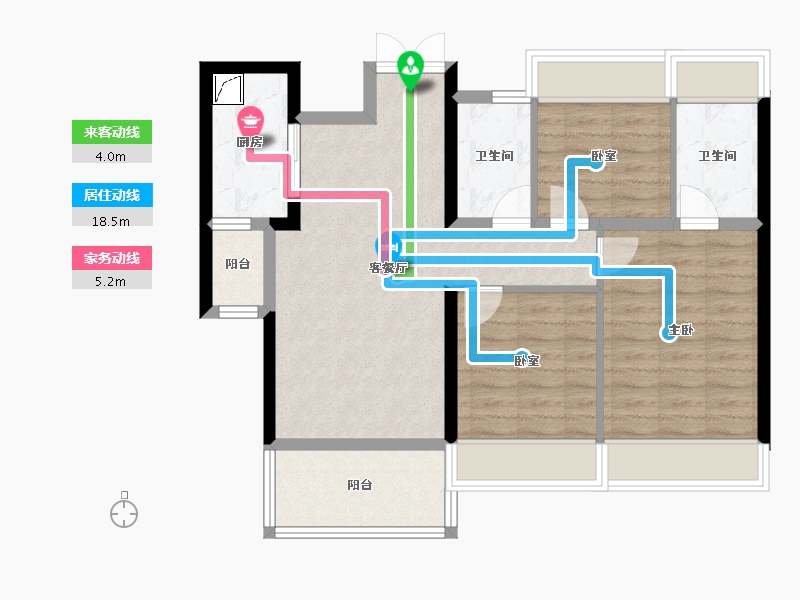 广东省-湛江市-福濠华庭-74.95-户型库-动静线