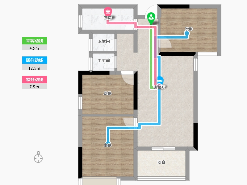 湖北省-宜昌市-公园大观-71.06-户型库-动静线