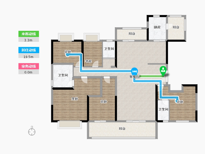 湖北省-宜昌市-碧桂园·翡翠滨江-179.22-户型库-动静线