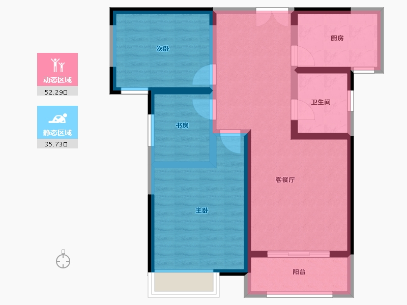 广东省-湛江市-开元西湖春天-77.84-户型库-动静分区