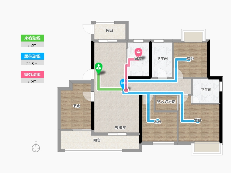 湖北省-宜昌市-四季港湾-93.16-户型库-动静线