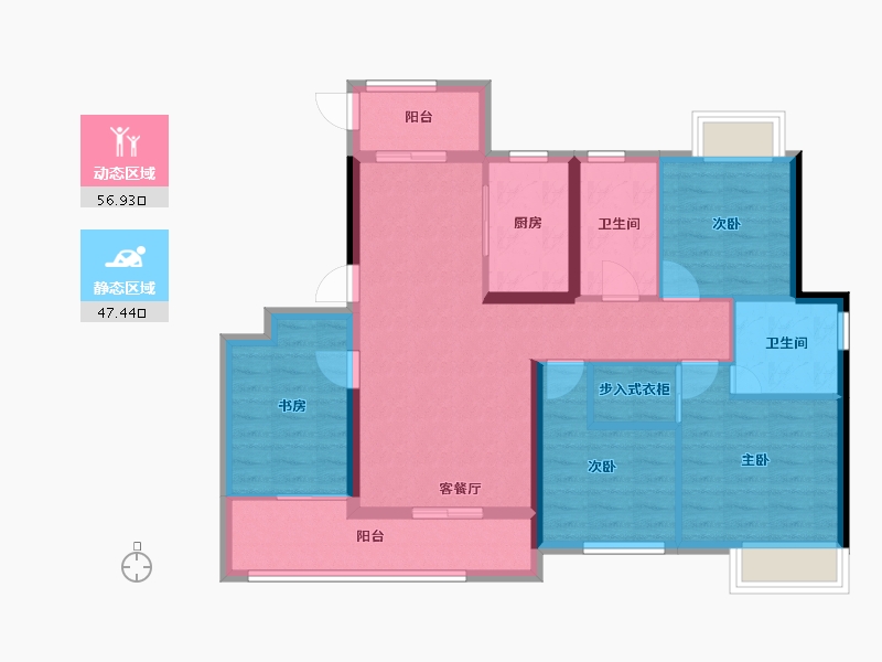 湖北省-宜昌市-四季港湾-93.16-户型库-动静分区