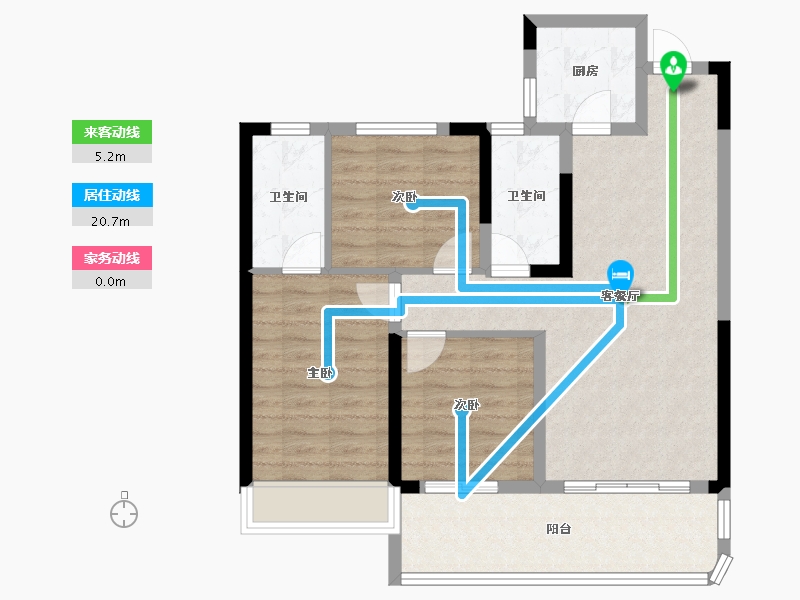 湖北省-荆州市-鼎仁公园雅集-81.81-户型库-动静线