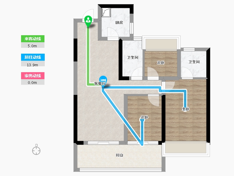 湖北省-荆州市-鼎仁公园雅集-73.27-户型库-动静线