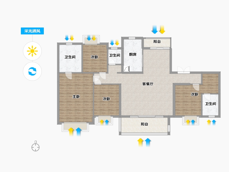 江西省-九江市-建发八里府-142.20-户型库-采光通风