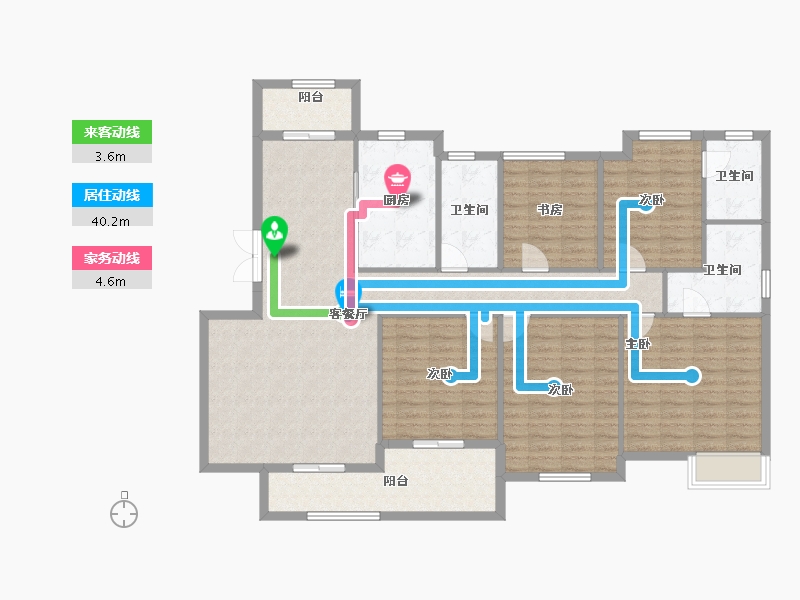 湖北省-宜昌市-四季港湾-145.74-户型库-动静线