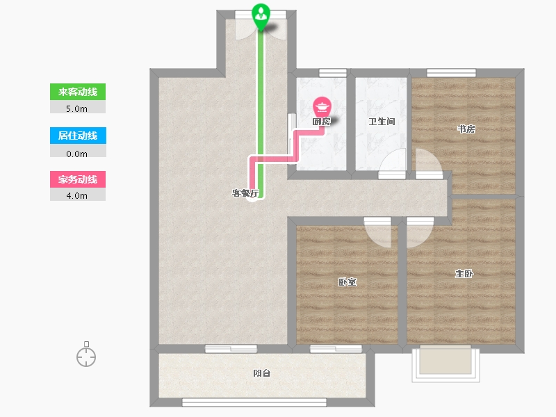 河南省-三门峡市-经开华庭-87.59-户型库-动静线