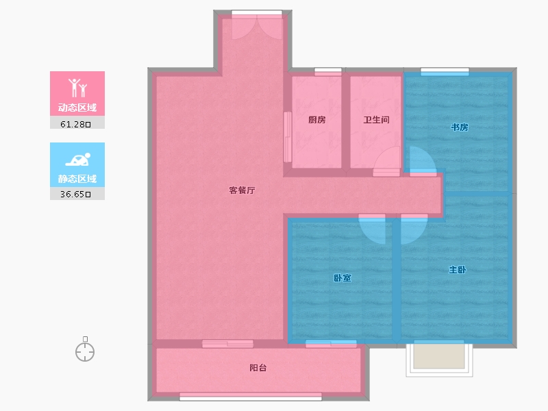 河南省-三门峡市-经开华庭-87.59-户型库-动静分区