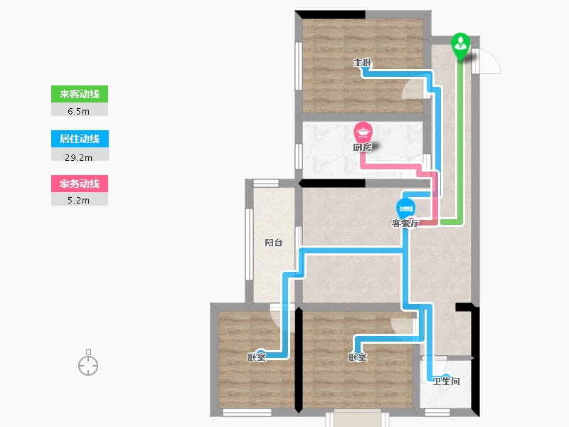 河南省-三门峡市-瑞德学府壹號-71.21-户型库-动静线