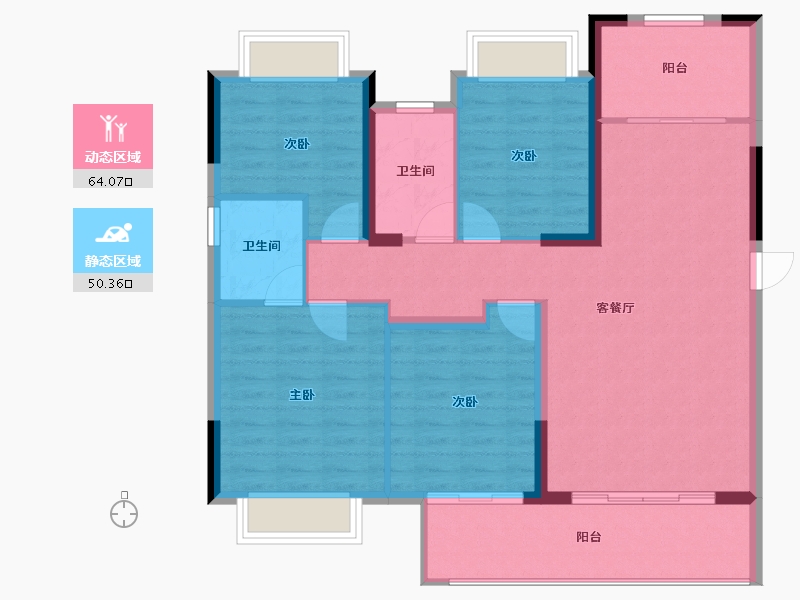 福建省-南平市-​建发玺悦-103.92-户型库-动静分区