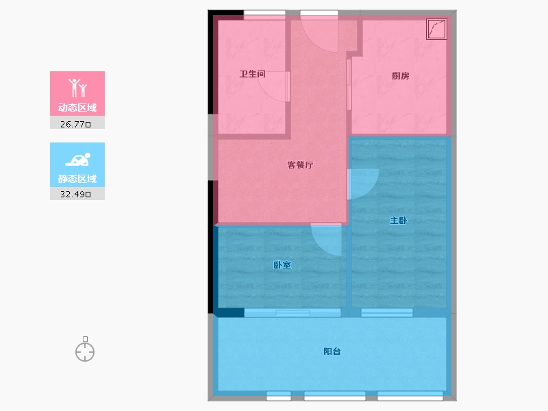 江西省-吉安市-中海川凤凰公馆-52.96-户型库-动静分区