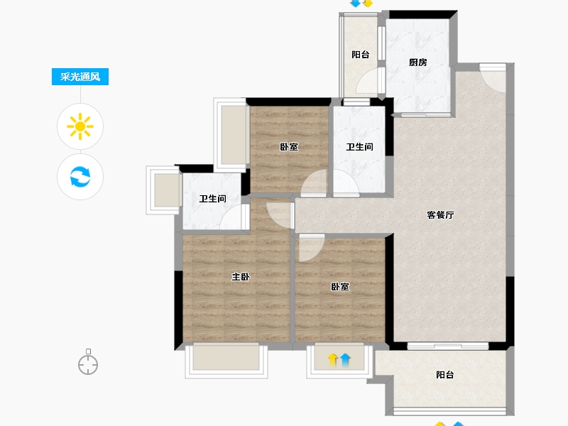 广东省-湛江市-华源城-77.09-户型库-采光通风