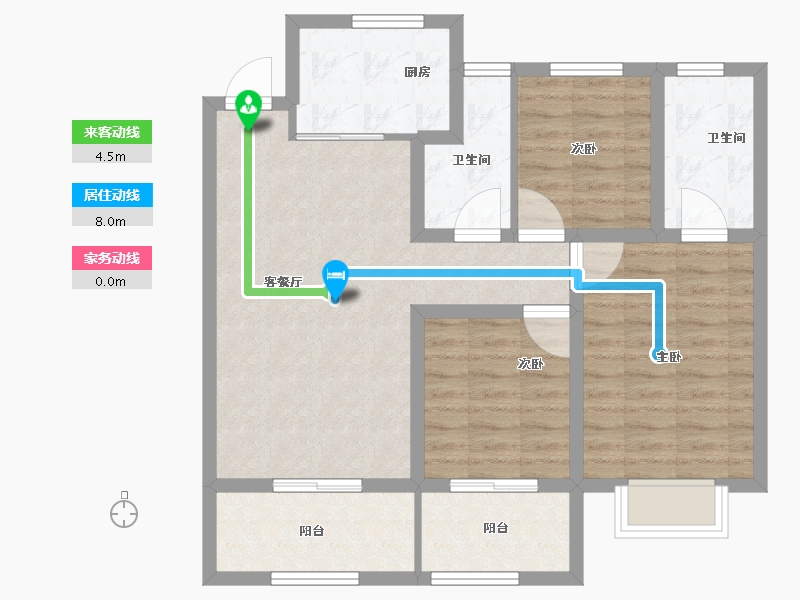 内蒙古自治区-呼和浩特市-城中九著-81.00-户型库-动静线