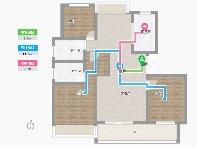 浙江省-衢州市-东旺君悦澜湾-87.60-户型库-动静线