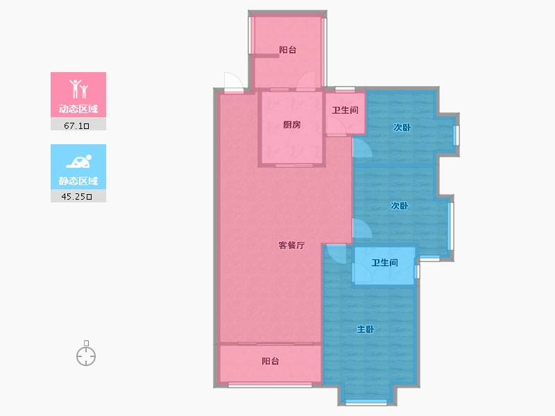 广东省-佛山市-聚居乐-102.80-户型库-动静分区